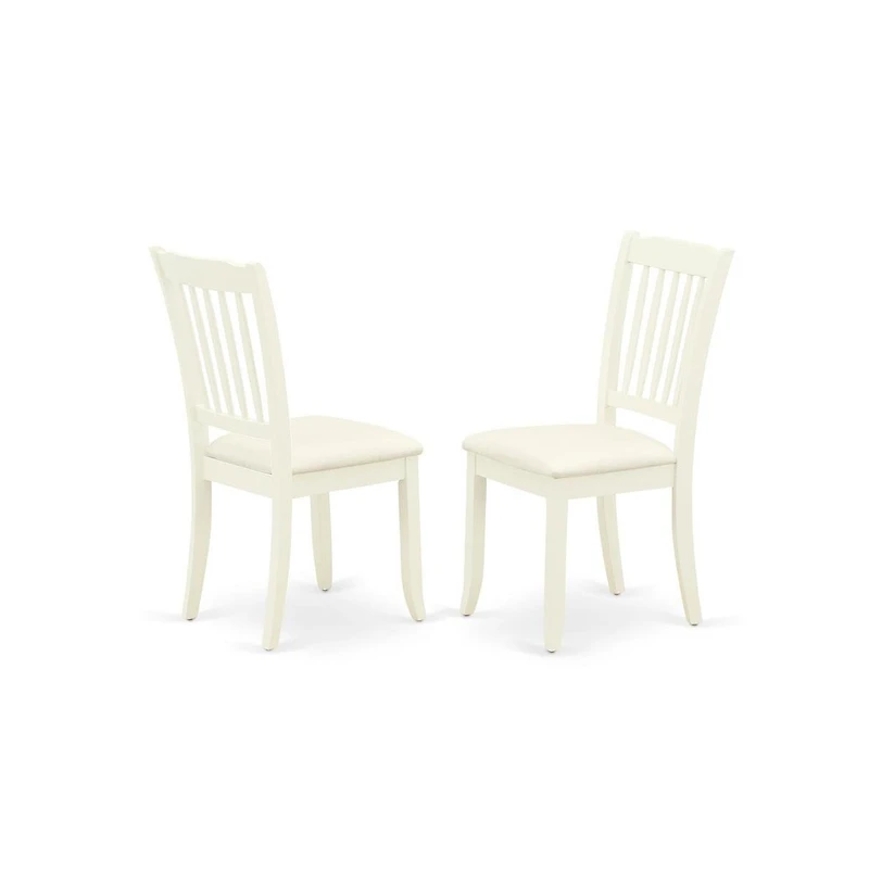 East West Furniture 5 Piece Dining Room Set Consists of 1 Drop Leaves Dining Room Table and 4 Linen White Kitchen Chairs with Slatted Back