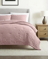 Ienjoy Home Textured Seersucker Box 3-Pc. Comforter Set, Twin/Twin Xl