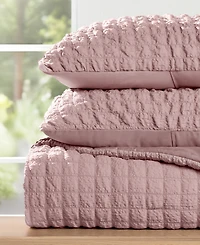 Ienjoy Home Textured Seersucker Box 3-Pc. Comforter Set, Twin/Twin Xl