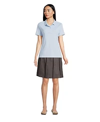 Lands' End Women's Short Sleeve Feminine Fit Interlock Polo Shirt