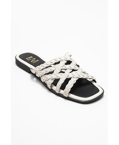 Forever & Always Shoes Alisha Leather Slide Sandal (Women)