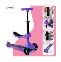3-Wheel Foldable Kids Scooter - Child Toy Scooter with Built-in Led Wheel Lights, Foldable Seat, and Easy Maneuvering