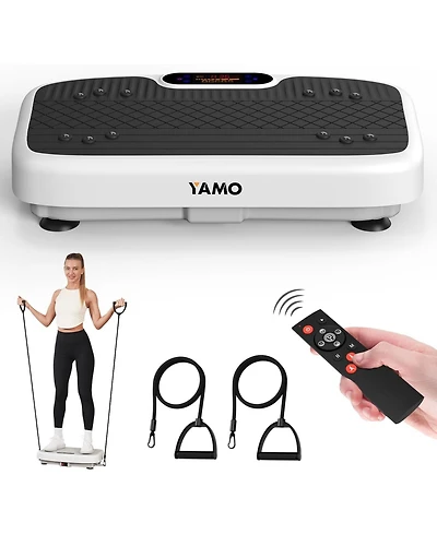 350lbs Capacity Vibration Plate Exercise Machine Vibrating for Lymphatic Drainage & Weight Loss Whole Body Shaking Workout Fitness