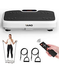 350lbs Capacity Vibration Plate Exercise Machine Vibrating for Lymphatic Drainage & Weight Loss Whole Body Shaking Workout Fitness