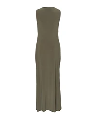 Quiz Women's Ity Wrap Maxi Dress with Gold Bar Trim