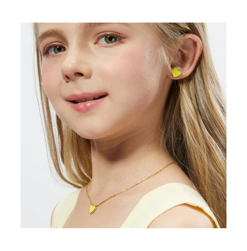 Anna Zuckerman Petit Love Studs in Yellow