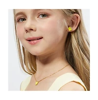Anna Zuckerman Petit Love Studs in Yellow