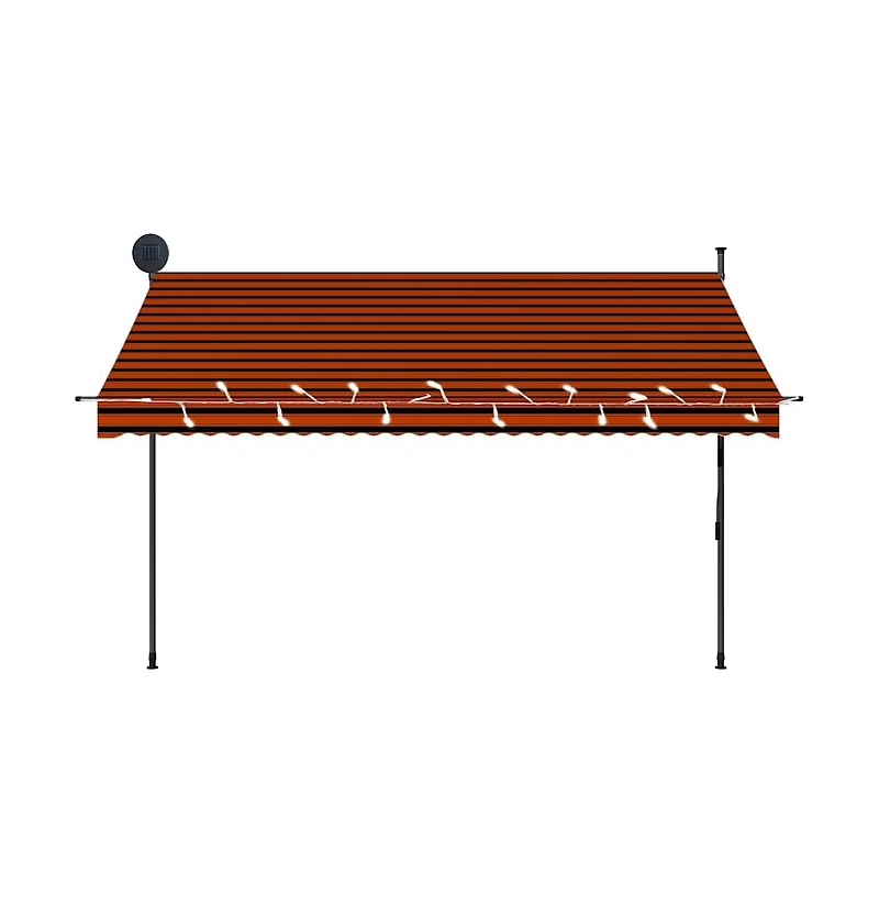 Retractable Awning Orange and Brown
