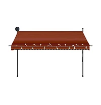 Retractable Awning Orange and Brown