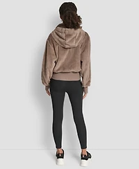 Dkny Sport Women's Faux-Fur Zip-Front Bomber Jacket
