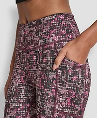 Dkny Sport Women's Printed High-Waist 7/8 Tights