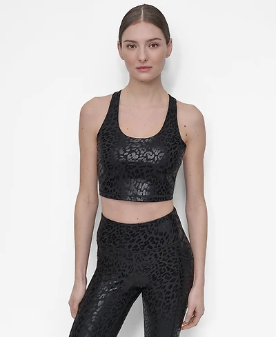 Dkny Women's Printed Long Racerback Sports Top