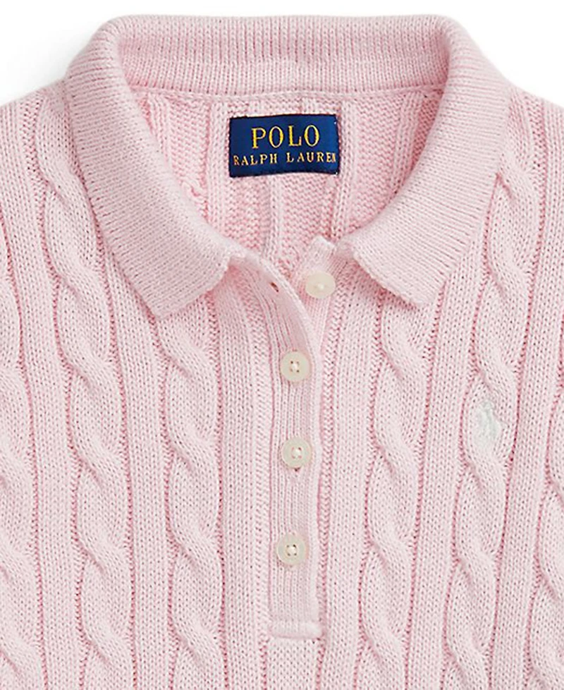 Polo Ralph Lauren Toddler and Little Girls Cable-Knit Cotton Sweater Dress