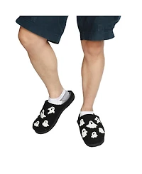 Generic Halloween Ghosts Black Slippers - L