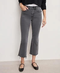 Good American Women's Soft Tech Straight Cropped Mini Boot Jeans