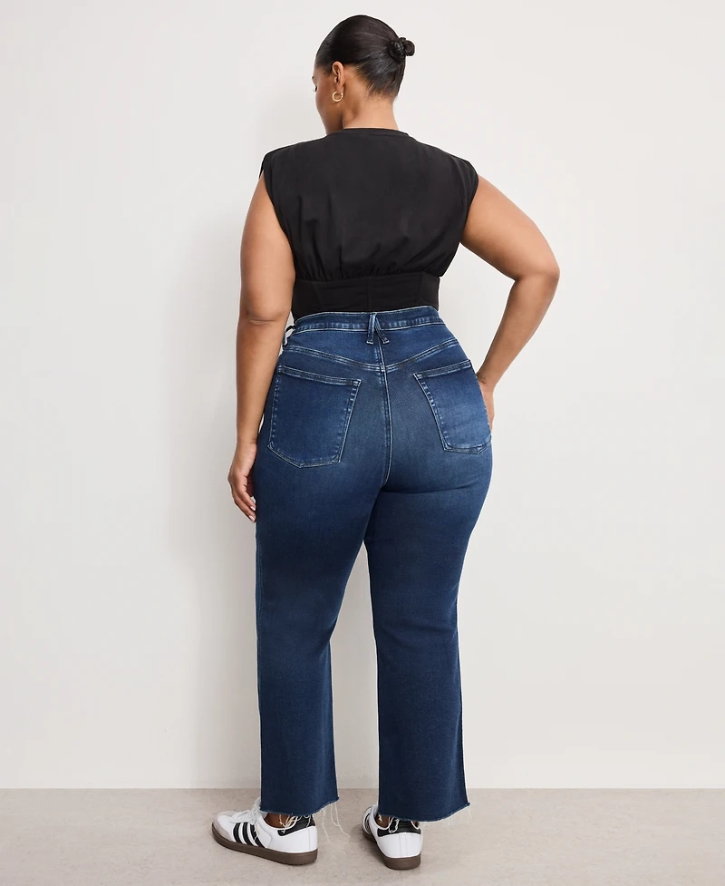 Good American Women's Soft Tech Standard Kick Flare Jeans