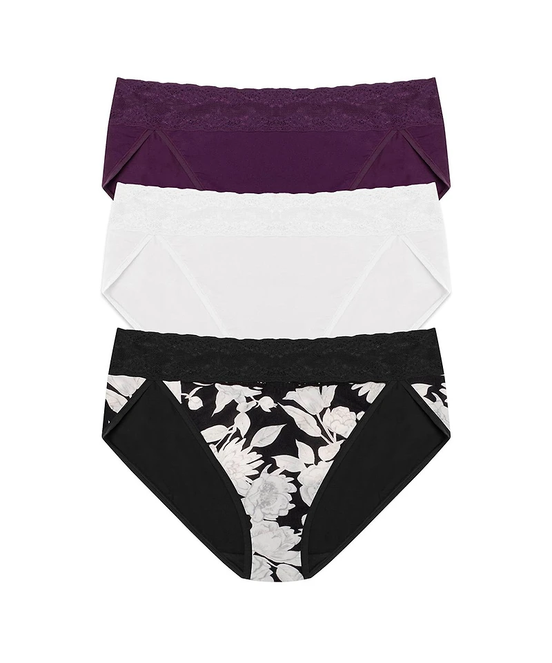 Natori Women's Bliss Perfection One French Cut Brief 3 Pack