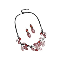Sohi Stone Leaf Jewellery Set