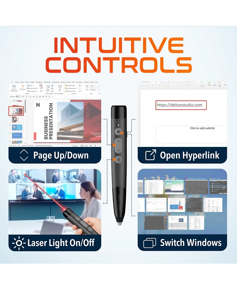 Delton LP99 Presentation Clicker, Laser Pointer (DLP99)