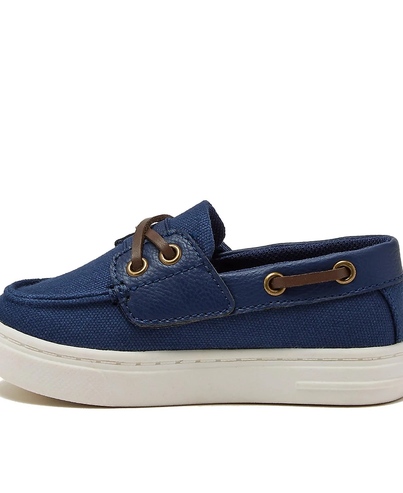 Lands' End Little Girls Canvas Easy On Boat Shoes