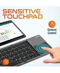 Delton F75 Portable Foldable Bluetooth Keyboard with Sensitive Touchpad (DKBF75)