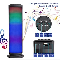 Riptunes Bluetooth Mini Tower Speaker with Led Lights