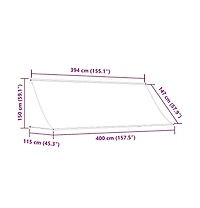 vidaXL Awning Cream Steel frame and 100% polyester fabric with Pa coating