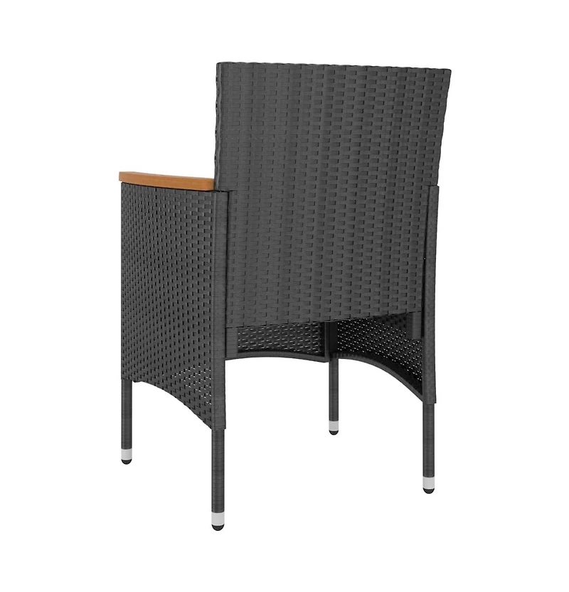 vidaXL 4 Piece Patio Chair and Stool Set Poly Rattan