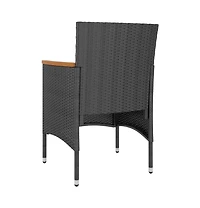 vidaXL 4 Piece Patio Chair and Stool Set Poly Rattan