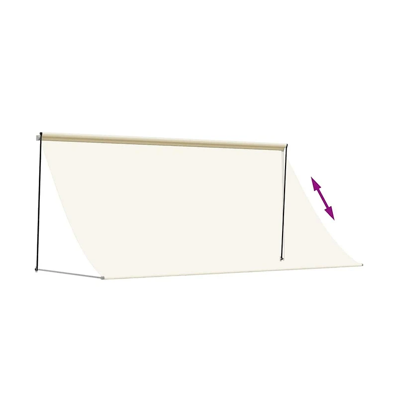vidaXL Retractable Awning Cream