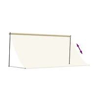 vidaXL Retractable Awning Cream