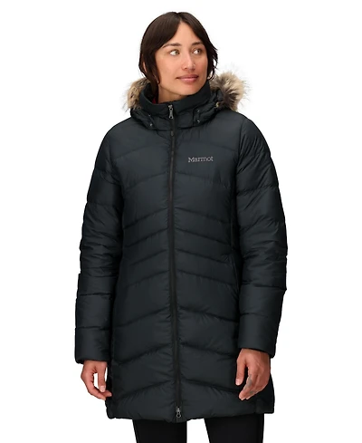 Marmot Women's Montreal Hooded Faux-Fur-Trim Coat
