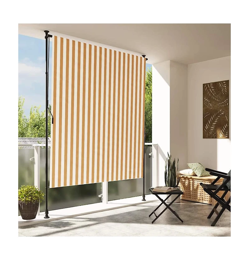vidaXL Outdoor Roller Blind Orange and White