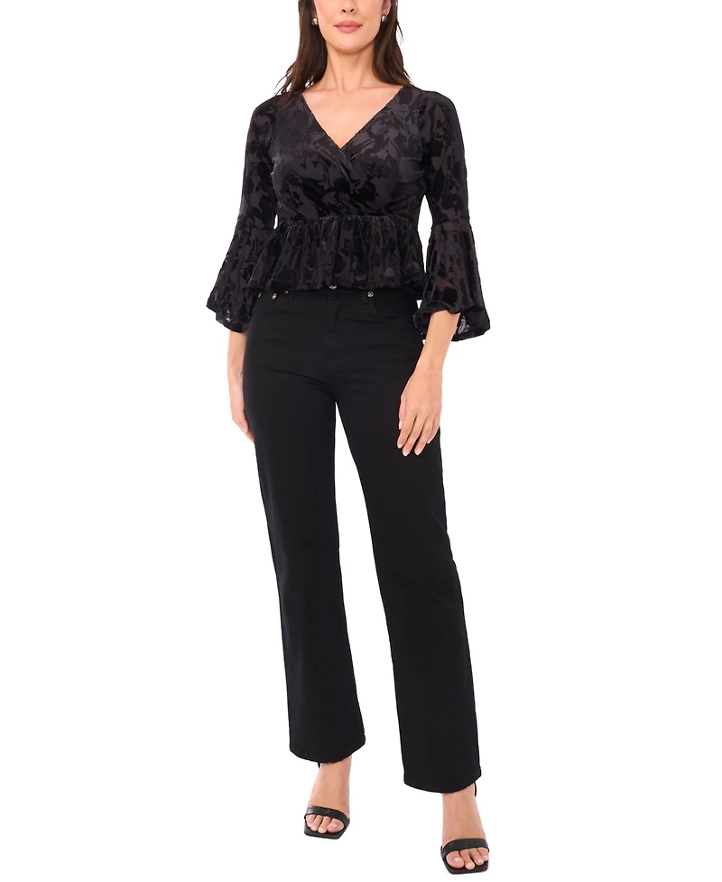 Sam & Jess Petite Bell Sleeve Peplum Blouse