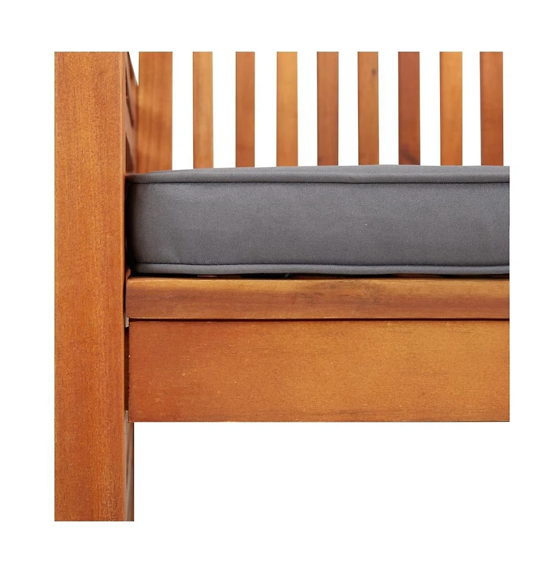 vidaXL Patio Dining Chairs with Cushions 3 pcs Solid Acacia Wood