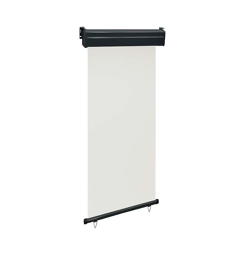 vidaXL Balcony Side Awning Cream Steel, Aluminum, 100% Polyester