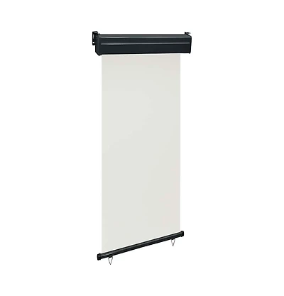 vidaXL Balcony Side Awning Cream Steel, Aluminum, 100% Polyester