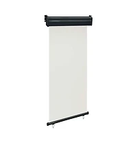 vidaXL Balcony Side Awning Cream Steel, Aluminum, 100% Polyester