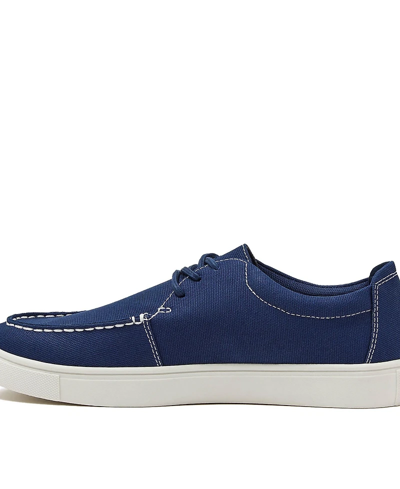 Lands' End Men's Moc Toe Canvas Lace Up Sneakers