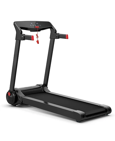 3HP Electric Folding Treadmill with Bluetooth Speaker-Red