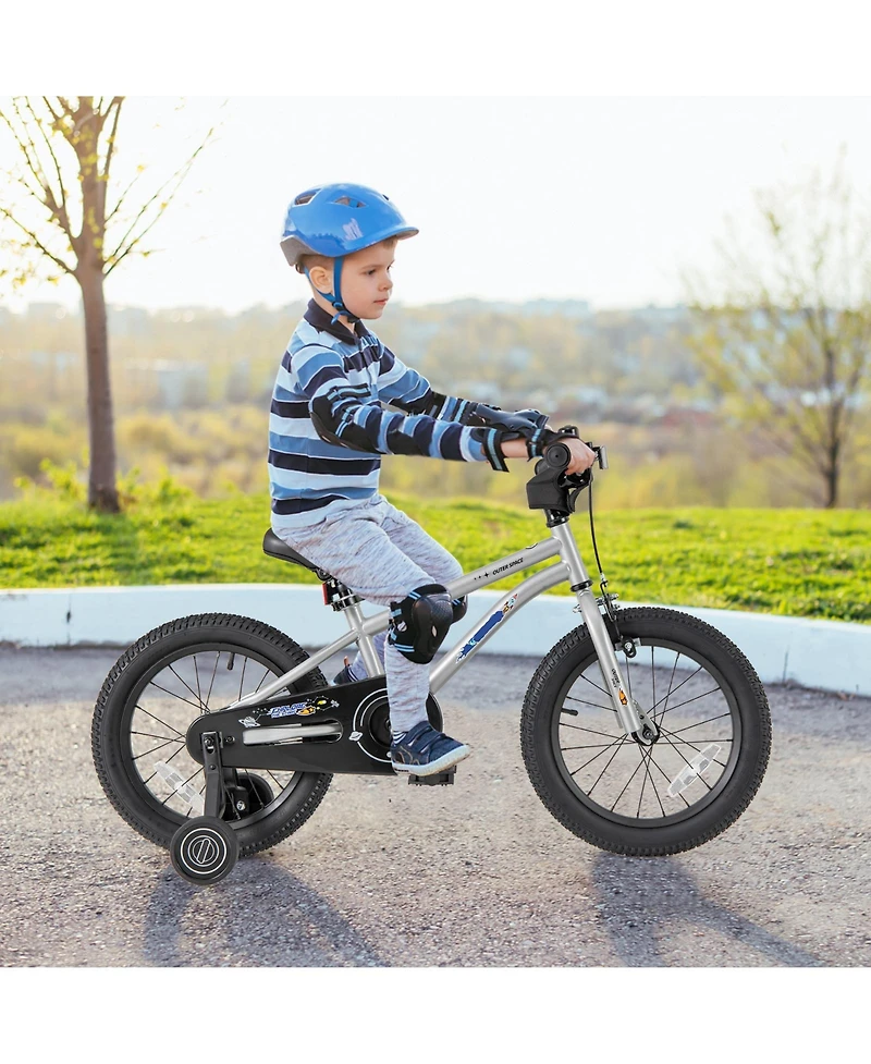 16-Inch Kids Bike Bicycle for Boys Girls 4-7 Adjustable with High Carbon Steel Frame-16 inches