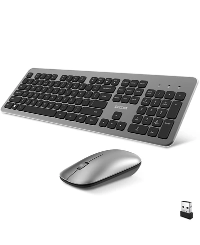 Delton K100 Ergonomic Wireless Keyboard & Mouse Set (DKMK100-wb)