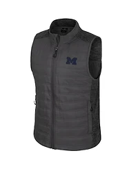 Colosseum Men's Charcoal Michigan Wolverines Nightman Full-Zip Puffer Vest