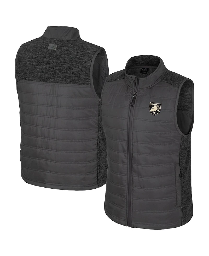 Colosseum Men's Charcoal Army Black Knights Nightman Full-Zip Puffer Vest