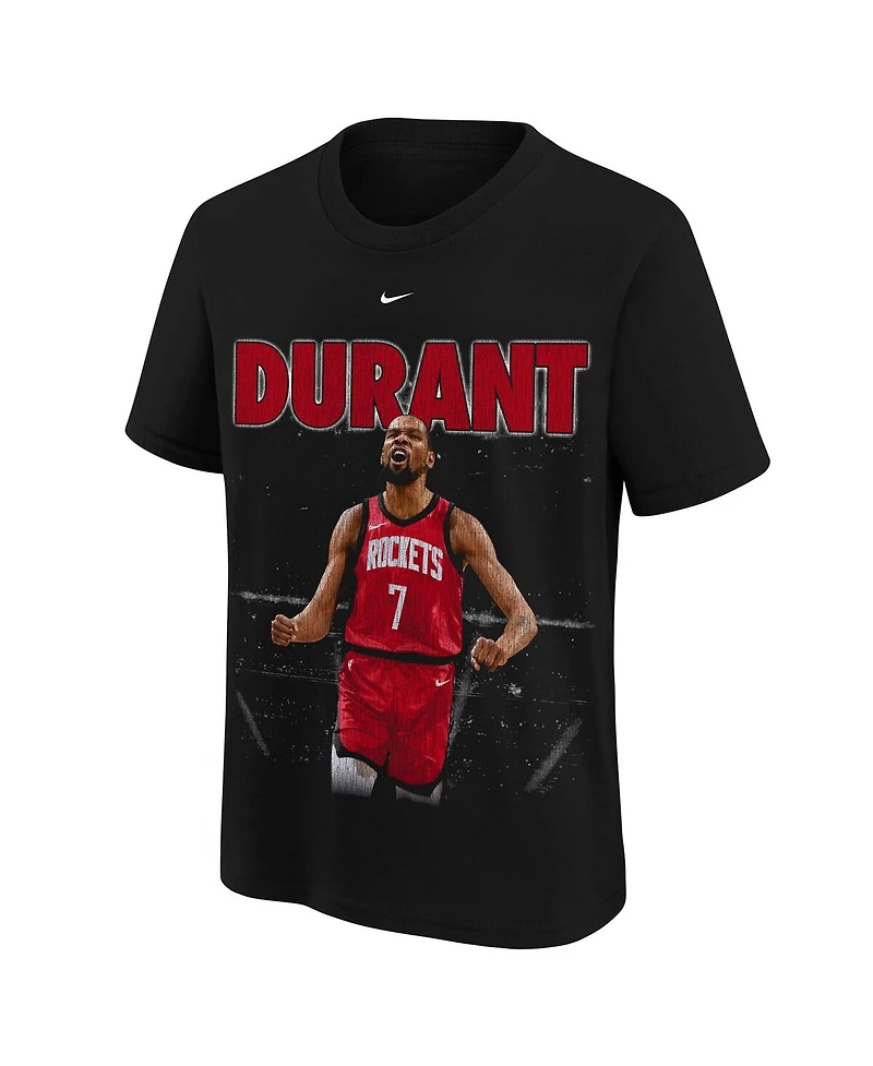 Nike Big Boys and Girls Kevin Durant Black Houston Rockets New Faces x Places T-Shirt