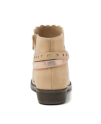 Lands' End Big Girls Shimmer Zip Up Western Booties