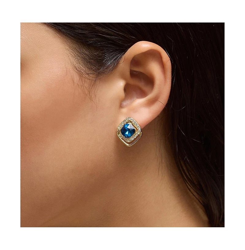 Sohi Women's The Midnight Loop Stud Earrings