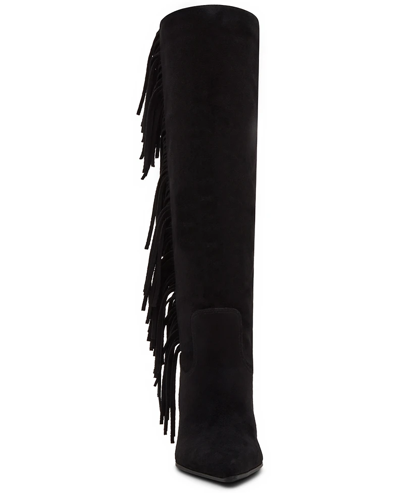 Madden Girl Women's Shakke Knee-High Fringe Dress Boots