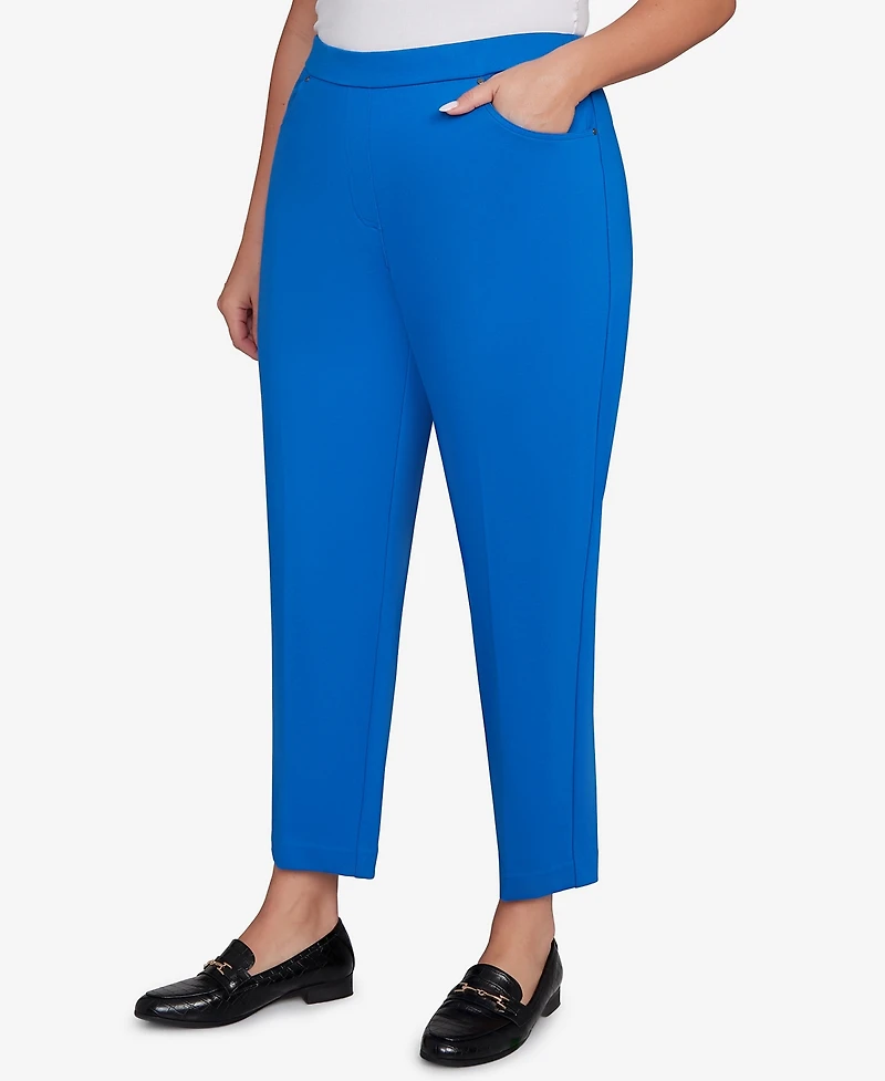 Alfred Dunner Plus Barcelona Stretch Ponte Knit Average Length Pant
