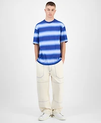 Hugo Boss Men's Cotton Nisote Striped Crewneck T-Shirt